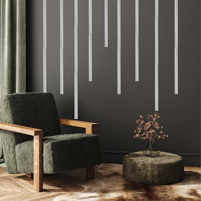 Silver Metal Wall Art Modern Striped Walls Decor Minimalist Line Arts Sign | Minimalist line art hanging sign, easy to install, metal plaque decorative, walls sculptures, for bedroom office living room - Image 2