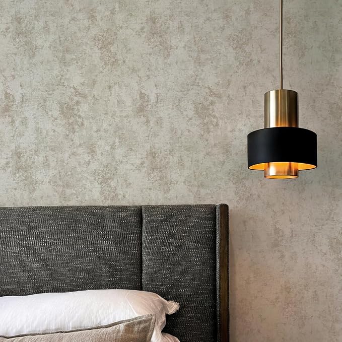 Tempaper Metallic Pearl Distressed Gold Leaf Removable Peel and Stick Wallpaper, 20.5 in X 33 ft, Made in The USA - Image 3