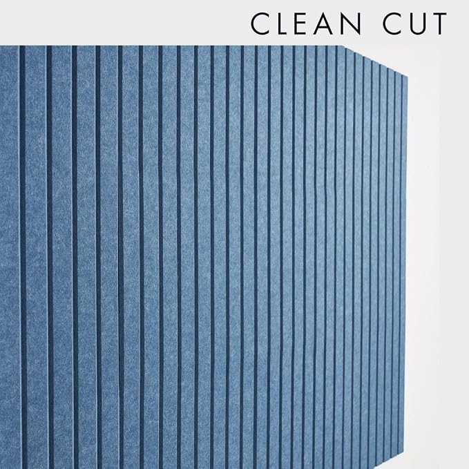 VIVELDA Large Bulletin Board 48x36- Office Wall Organizer to Replace Your Old Cork Boards for Walls for Office Decor -12-Pack Felt Wall Panels to Use in Home Office Decor, Classroom Decor (Slat Blue) - Image 4