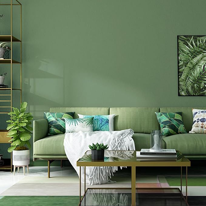 Yancorp 16"x394" Matte Grass Green Peel and Stick Wallpaper Removable Contact Paper for Cabinets and Drawers Stick on Wall Paper for Bedroom Kitchen Self-Adhesive - Image 3