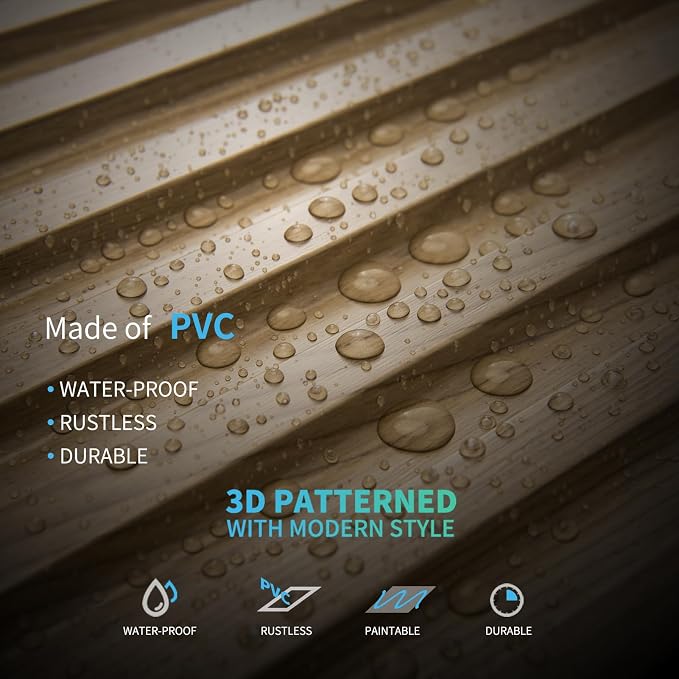 Art3d Fluted Slat 3D Wall Panels, Drop Ceiling Tiles, 12-Pack, Walnut | 24" x 48" , Lightweight, Break-Proof, Compatible with Grid System, Ideal for Home, Commercial Spaces - Image 6