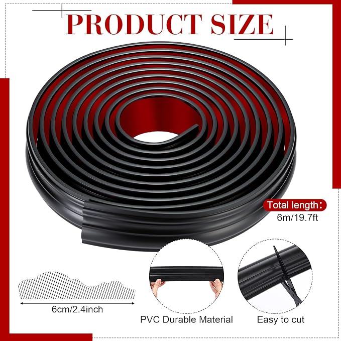 19.7ft Peel and Stick Chair Rail | Flexible Wall Trim, Adhesive Molding, DIY Home Decor, Cabinet Border Trim, Frame Edging Strip, Wall Protection, Easy Install - Image 2