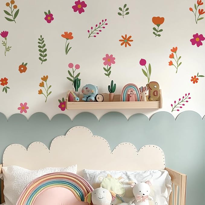 Nursery Wall Stickers Boho Kids Room Decor Girls Bedroom Removable Wall Decals Vinyl Murals DIY Cute Decorations 12 Sheets - Image 2