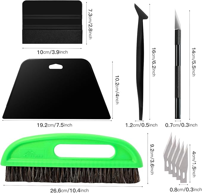 NEWISHTOOL Wallpaper Smoothing Tools, Wallpaper Tool Kit with Wallpaper Paste Brush, Smoother Squeegee, Felt Squeegee & Paper Cutter for Peel and Stick Contact Paper, Wallcovering, Vinyl Backsplash | Peel and Stick Contact Paper Application Kit, Big Sm... - Image 8