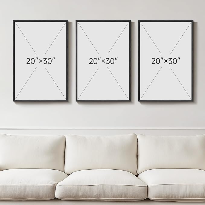 Large 3D Textured Framed Neutral Abstract Wall Art Set, 3 Piece, 20x30 In | Solid wood frames, sculptural relief details, white and brown tones, ready to display in living room, bedroom and lounge - Image 7