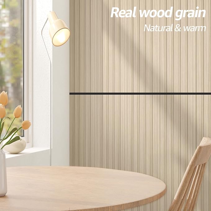 Art3d 48 x 6 Inch WPC Wood Slat Wall Panels, 3D Wall Accents, 16-Pack, Oak | Real Wood Grain, Durable, Water Resistant, Wear-Resistant, No Emission, Eco-Friendly, Easy to Care, for Living Room, Bedroom - Image 5