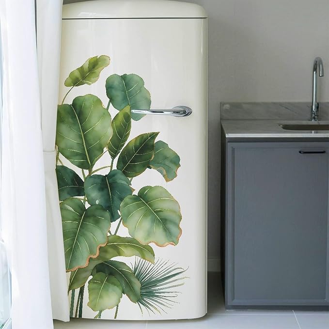 TUOKING Leaves Wall Stickers Decor,PVC Removable Wall Murals | Peel and Stick Modern Wall Art Decal Home Decor for Kitchen,Bedroom,Living Room - Image 3