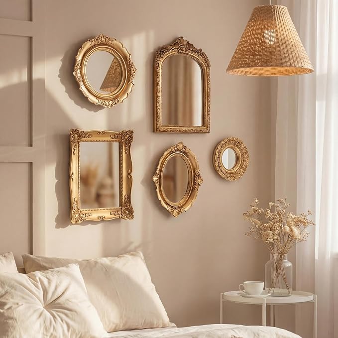 Vintage Mirror Set,10in/8in/7in/4in,Stylish Style,5 Pcs by Unknown