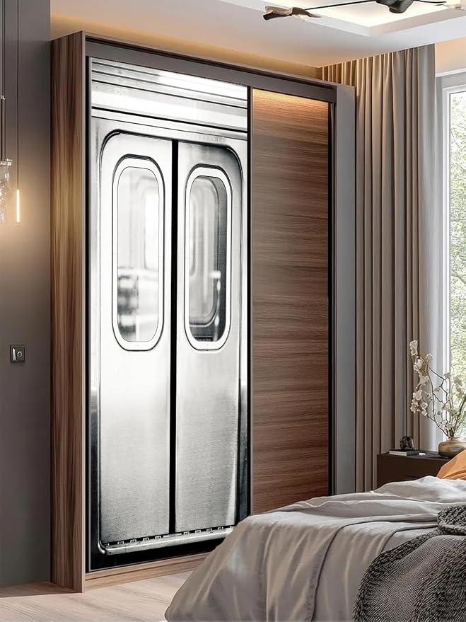 artfanke 3D Peel and Stick Door Sticker 30.3"x78.7"- Self-Adhesive Door Murals Wallpaper Poster - Subway Gate Wall Decal for Bedroom Decor (2 Sheets/Set) - Image 6