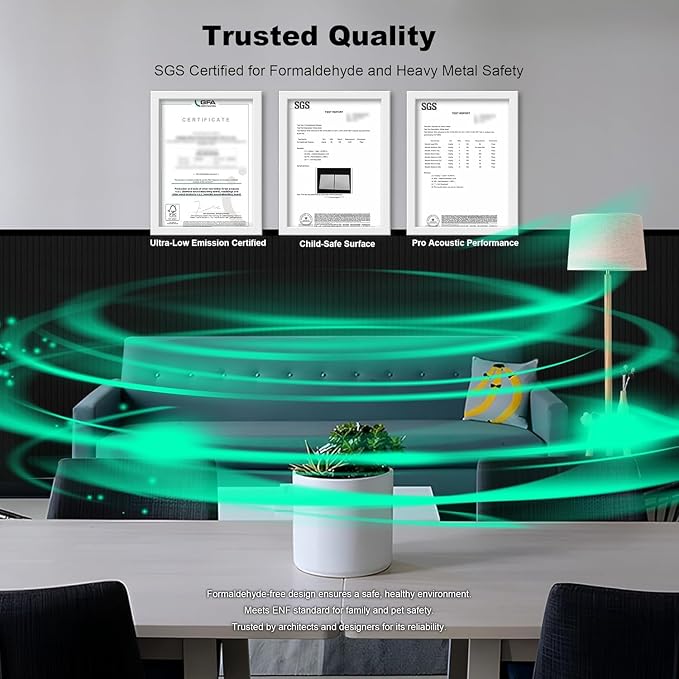 WoveN SounD Acoustic Panels, Black, 4 Pack, 47.2x23.6 in | Self-Adhesive, Peel and Stick, NRC 0.95, Refined Sound, Echo Reduction, Studio, Home, Office, Gaming Room - Image 6