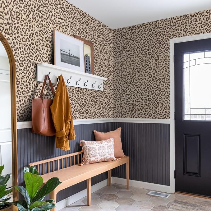 Arthome Leopard Peel and Stick Wallpaper Removable Contact Paper 17" x 400" | Covers 47.2 sq ft,Removable Waterproof & Oil-proof. Ideal for Full Accent Walls or Long Hallway Runs - Image 5