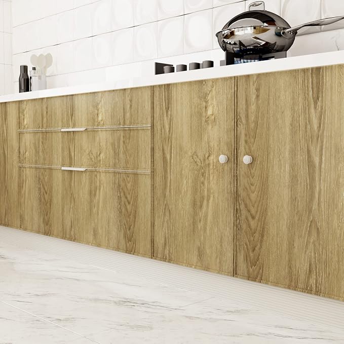 WESTICK Brown Wood Grain Contact Paper for Countertops Waterproof Wooden Peel and Stick Wallpaper Faux Wood Contact Paper Removable Wood Vinyl Countertop Wrap for Kitchen Table Cabinets Desk 78"x15.8" - Image 3