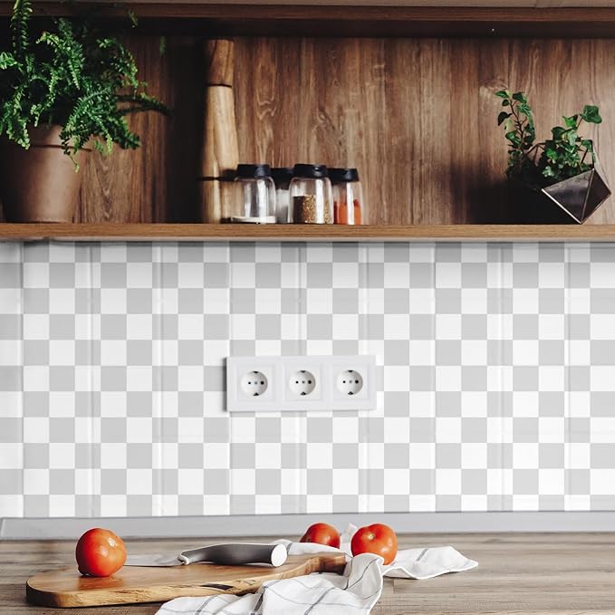 Drydiet Gray Checkered Peel and Stick Wallpaper 15.75'' x 118" | Plaid Funky Checkered Contact Paper, Waterproof Contact Wallpaper, Vintage Gingham Decor for Room Bathroom Cabinet, Trendy - Image 4