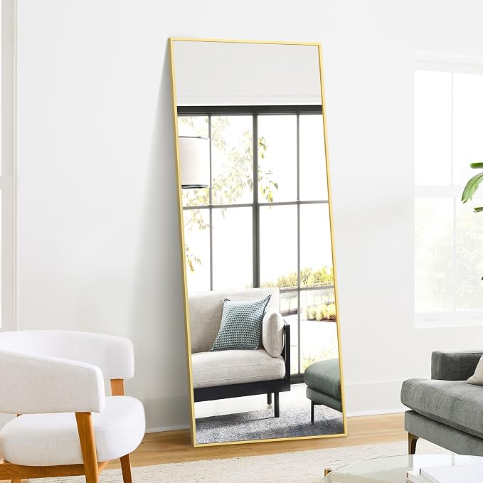 TRAHOME Full Length Floor Mirror 70"x24", Large Standing Body Mirror, Gold - Image 5