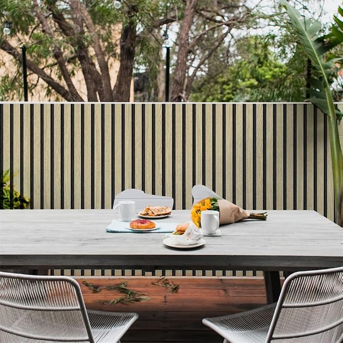 myforHD Wallpaper Peel and Stick Wood Grating Stripe Self-Adhesive Wallpaper Faux Wood Contact Paper Wood Slats Self Adhesive Wall Paper PVC Vinyl Film Removable Waterproof (Wood B, 17.3" x 236") - Image 7