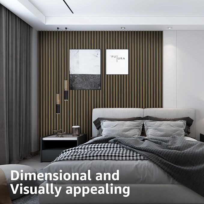 Art3d 96 x 6 Inch 3D Fluted Wood Textured Slat Wall Panel, 8-Pack, Ebony | Natural Wood Texture, Weather Resistant, Durable, Easy to Install, Eco-Friendly, Elegant Design, for Living Room, Bedroom - Image 4