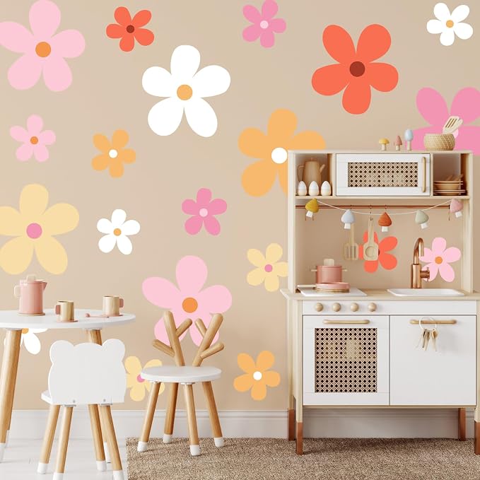 TaoBary 12 Sheet Large Daisy Wall Sticker Decal Flower Wall Decal Removable | Big Flower Wall Sticker, Colorful Floral Decal, Daisy Bedroom Room Decor, Removable Peel and Stick, Nursery Home Wall Decor - Image 6