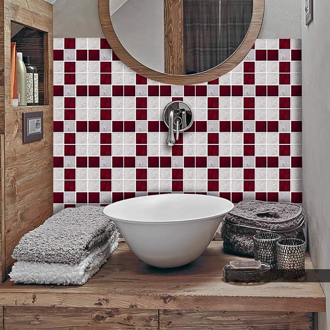 Alwayspon 25 Pcs Self-Adhesive Tile Transfer for Home Decor, Peel and Stick Tile Decal, Water-Proof Backsplash Wall Tile Sticker for Kitchen Bathroom, 6x6inch - Image 4