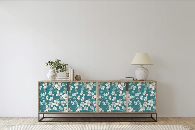 Peel and Stick Wallpaper Roll, It's Actually Cerulean Design | 17.5 x 216 in roll; Covers 26.25 sq ft; Vinyl peel & stick; No paste needed; Great for walls, shelves & cabinets. - Image 5