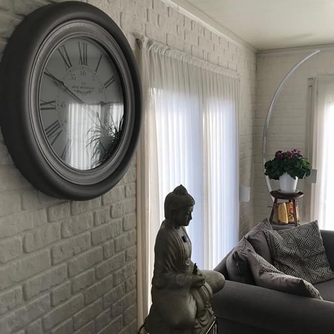 Dundee Deco 3D Wall Panels Faux Brick - Cladding, White Stone Look Wall Paneling, Styrofoam Facing for Living Room, Kitchen, Bathroom, Balcony, Bedroom, Set of 5, Covers 27 sq ft - Image 5