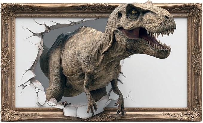 Dinosaur Wall Decals Stickers, Realistic Animal Wall Art Peel and Stick, Removable Vinyl Wall Decor for Bedroom, Living Room, Office, Home Decoration by THISFIND