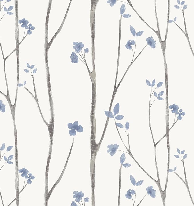 Timeet Purple Peel and Stick Wallpaper Removable Self-Adhesive Floral Wall Paper Leaf Contact Paper Boho for Bedroom Bathroom Cabinets 16" x 78.7" by Timeet