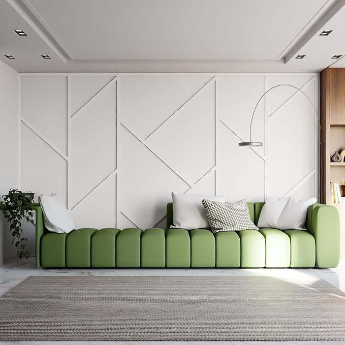 Pangda Peel and Stick Wall Molding Kit,Asymmetric Style | Wall Molding Kit, Living Area Decor, Premade Wainscoting Panels Accent Panel for Home, Office, Hallway, Dining Room - Image 5