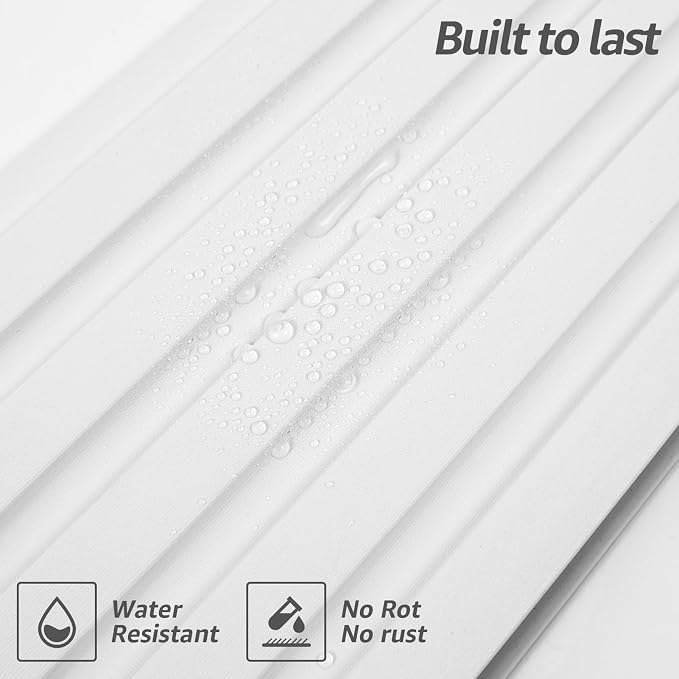 Art3d 108 x 6 in WPC Wood Slat Wall Panels, 3D Wall Accents, 8-Pack, White | Real Wood Grain, Durable, Water Resistant, Wear-Resistant, No Emission, Eco-Friendly, Easy to Care, for Living Room, Bedroom - Image 8