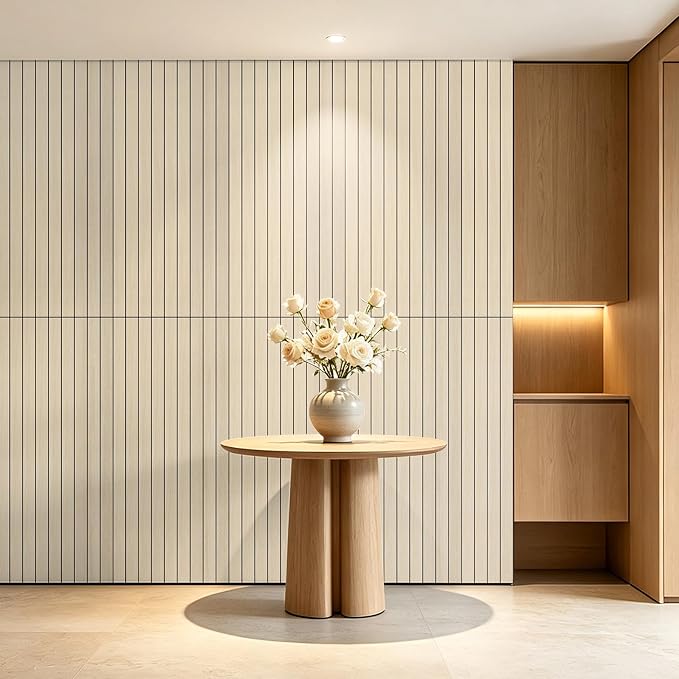 AMZDEPOT 6 Pack Peel and Stick Wood Panels for Wall, Herringbone Oak | Self-Adhesive Slat Wall Panels, PVC Thick, 3D Wood Grain Wallpaper, for Walls and Ceilings, 48"x15.75", Packed in Long Boxes - Image 7