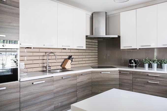 3" X 10" Gold Matte Peel & Stick Glass Mirror Subway Backsplash Kitchen Bathroom Beveled Edge Self Adhesive Tile (10 Pcs 2 Sq.ft) - Image 4