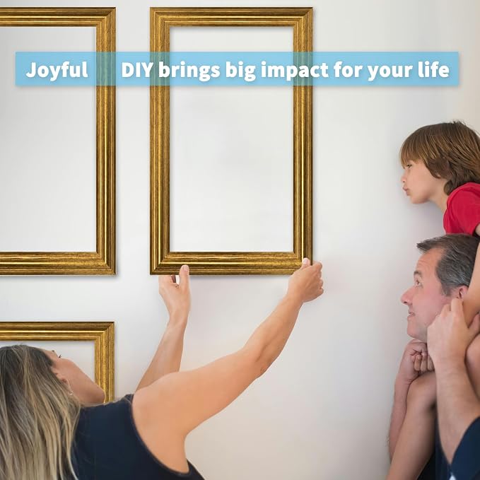 Art3d Pre-Cut Wall Molding Set of 6 pcs, 3 Top 3 Bottom, Antique Gold | Ready-to-Assemble Wainscoting Panel, High-Impact, Precision Pre-Cut, DIY-Friendly, Ideal for Indoor Wall Decor, Accent Walls - Image 7