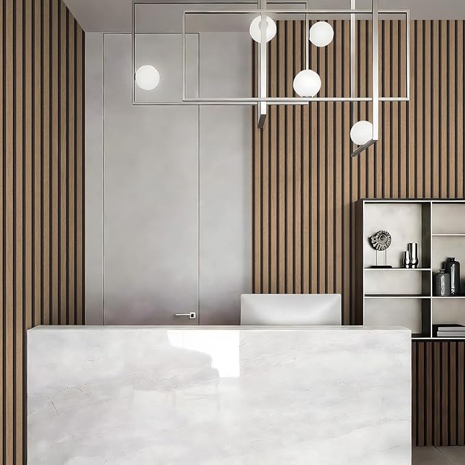 myforHD Wallpaper Peel and Stick 17.3" x 118" Wood Grating Stripe Self-Adhesive Wallpaper Faux Wood Contact Paper Wood Slats Self Adhesive Wall Paper PVC Vinyl Film Removable Waterproof - Image 7
