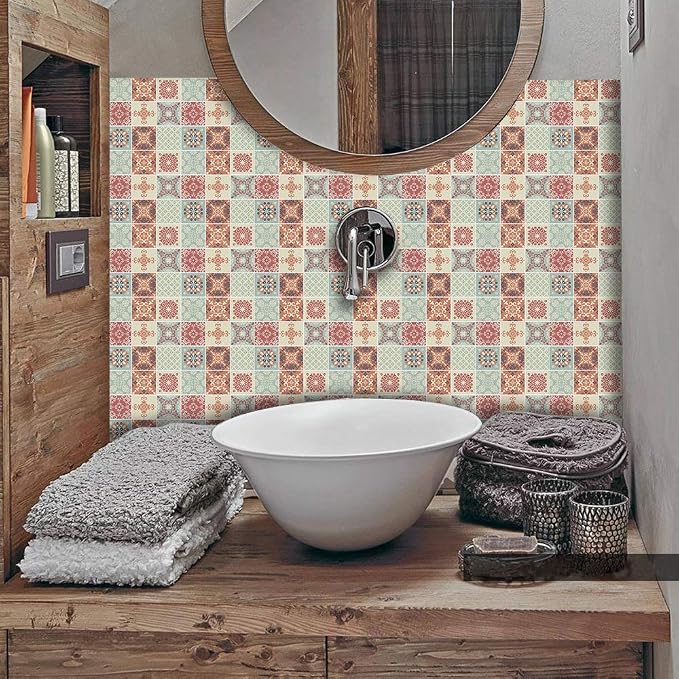 Alwayspon 25 Pcs Self-Adhesive Tile Transfer for Home Decor, Peel and Stick Tile Decal, Water-Proof Backsplash Wall Tile Sticker for Kitchen Bathroom, 6x6inch - Image 4