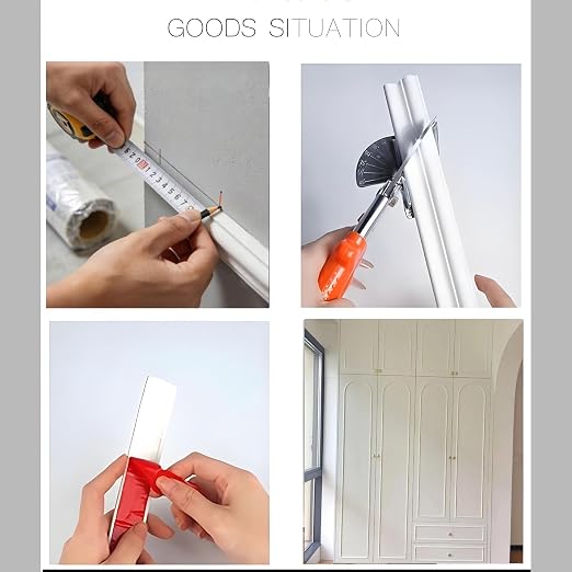 20FT×0.78'' Peel and Stick Wall Molding Trim,Flexible Molding Trim Self Adhesive Chair Rail Panel Molding,Crown Molding Peel and Stick Molding Trim for Walls,Door Trim (White, 20FTx0.78'') - Image 8