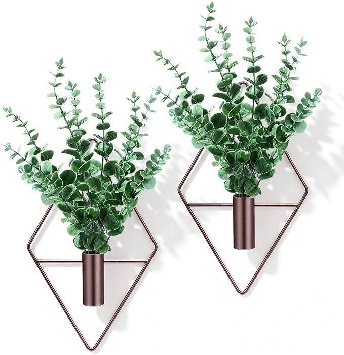 Canlierr 4 Pcs Wall Decor Hanging Planters, Eucalyptus, Bronze by Canlierr