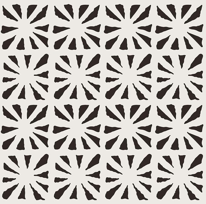 Ismoon Peel and Stick Wallpaper Boho Geometric Wallpaper Black and Beige Contact Paper 17.3'' x 393'' Removable Self-Adhesive Wall Paper Vintage for Cabinets Bathroom Bedroom Wall Decor by Ismoon