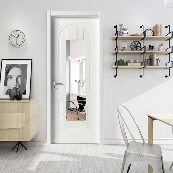 Abyssaly 10 Pack Acrylic Mirror Tiles, Peel and Stick Mirrors for Wall - Image 9