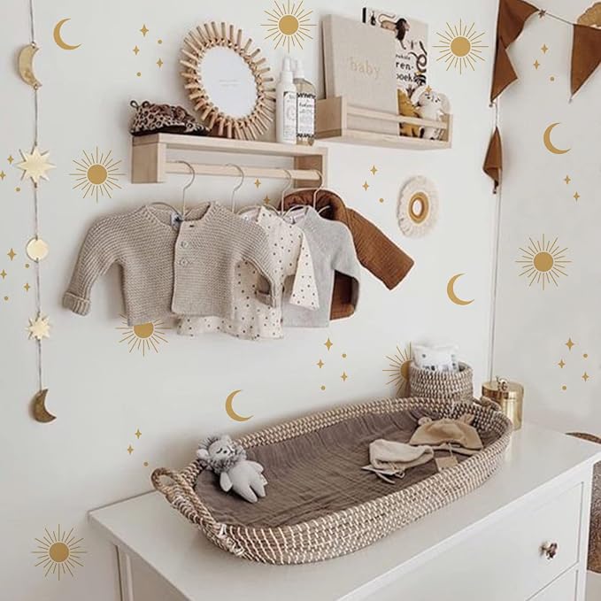 Boho Wall Stickers Girls Bedroom Removable Wall Decals Nursery Kids Room Decor Vinyl Murals DIY Cute Decorations 6 Sheets - Image 7