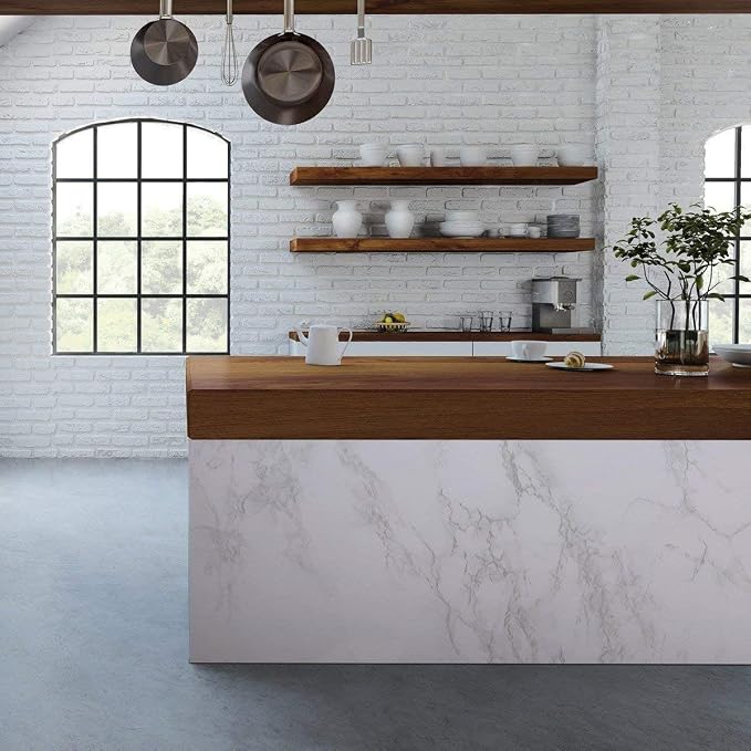 Marble Peel and Stick Wallpaper Kitchen Countertop & Cabinets Contact Paper | 17.7 inch x 78.7 inch Granite Wall Paper for Old Furniture Self Adhesive and Removable Easy to Apply - Image 4