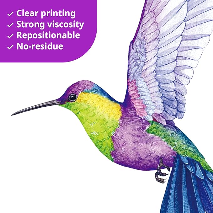 DECOWALL 12 Colorful Hummingbirds Wall Stickers Decals Watercolor (DS6-8060 | Peel and stick removable decor with vibrant multicolor flying birds for nursery, bedroom, living room, office and window - Image 3