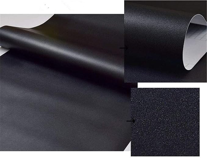 Yancorp 24"x120"Matte Black Contact Paper Peel and Stick Wallpaper Solid Teal Self-Adhesive Drawer Stick and Peel Countertop (24"x120", Black) - Image 5