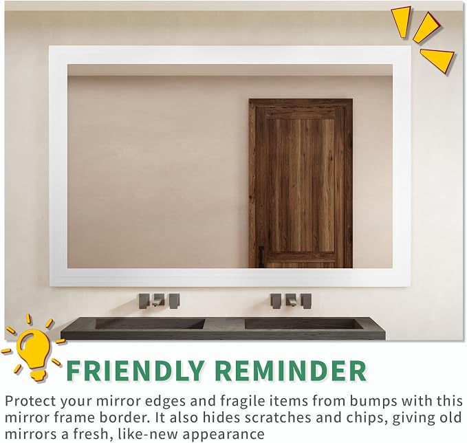 10M Peel and Stick Wallpaper Borders 390” x 4” Self Adhesive Mirror Frame Border Wood Grain DIY for Kitchen Bathroom Mirror Removal Border Sticker Wall Decor Cover 10.8 Sq.Ft, Brushed Sliver - Image 7