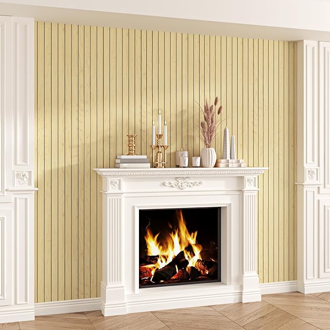 Light Maple Wood Panels for Wall Wood Slat Wallpaper 11.8"x118" | Beige Panels for Wall Self Adhesive 3D Wooden Contact Paper for Bedroom, Living Room Backsplash, Kitchen, Entryway, Farmhouse - Image 3
