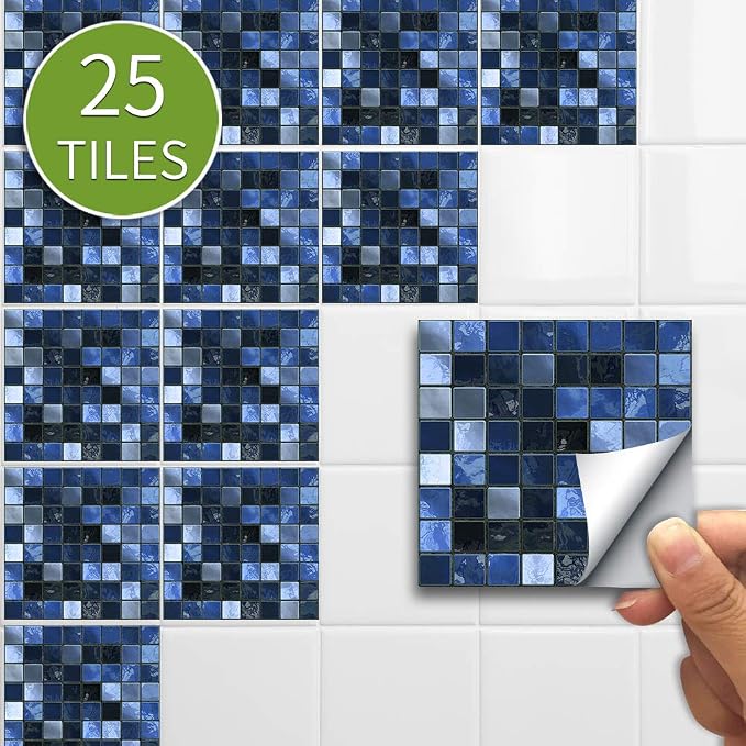 Alwayspon 25 Pcs Self-Adhesive Transfer for Home Decor, Peel and Stick Tile Decal, Water-Proof Backsplash Sticker for Kitchen Bathroom, 6x6inch - Image 2