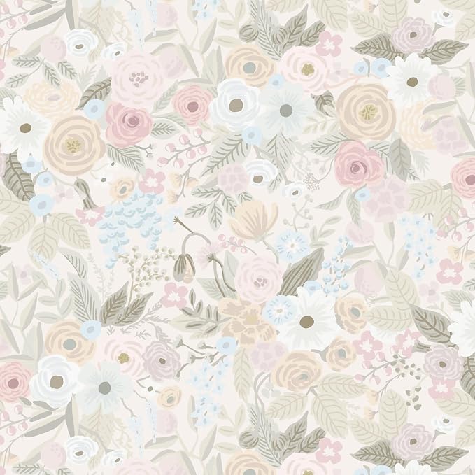 Ismoon Peel and Stick Wallpaper Floral Boho Pink Wallpaper Watercolor Leaf Flowers Contact Paper Removable Self-Adhesive Wall Paper for Bedroom Cabinets and Drawers Decor 17.3inx197in by Ismoon