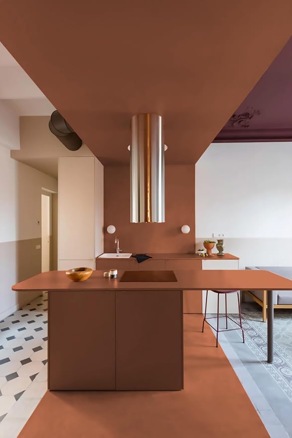 Yasinet Dark Orange Wallpaper Solid Color Contact Paper Dark Orange Self Adhesive Removable Wallpaper for Walls Kitchen Decorative Vinyl Rolls 17.7" X 393.7" - Image 3