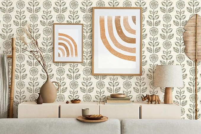 Wudnaye Vintage Floral Peel and Stick Wallpaper for Farmhouse 17.7in×197in | Tulip Peel and Stick Wallpaper Floral Contact Paper Boho Self Adhesive Removable Wall Paper Waterproof for Bathroom Kitchen - Image 4