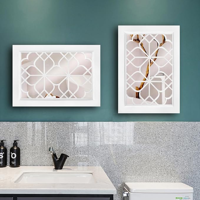 Wocred Set of 2 Rectangular Wall Mirror,White Color Entry Mirror for Bathroom Renovation,Bedrooms,Living Rooms and More(11”x15”) - Image 6