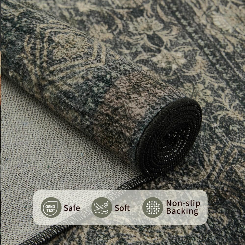 2x3 GreenWashable Entryway Rug,Small Door Mat for Bathroom Kitchen - Image 4