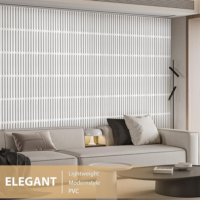 Heikki 30 Pack 3D Wall Panel for Interior Wall Décor, PVC Flower Textured Wall Panels for Living Room Bedroom Hotel Office, 11.8"x11.8", Double-sided Tape (White-XHT) - Image 5